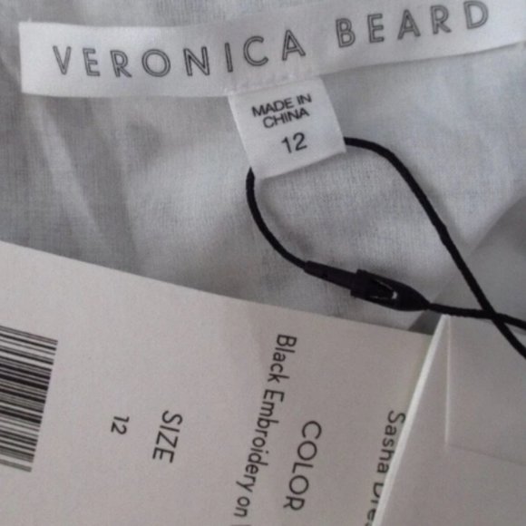 Veronica Beard White and Black Embroidered Maxi Dress - Picture 6 of 6